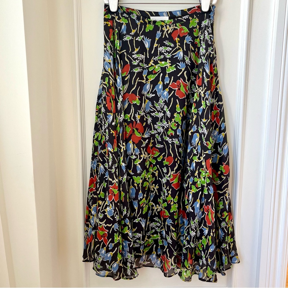 Anthropologie Denise Floral A-Line Maxi Floral Boho Skirt Women’s Size 10